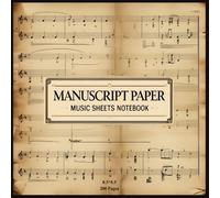Music Standard Manuscript Paper, Music Sheets 200 Pages 8.5”×8.5” Music Staff Loose Leaf Sheets, Wide Staff Blank Sheet for Music, for Musician and ... of Music Pocket 200 pages 10 Staves per Page