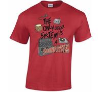 Music T Shirt The Only Good System is A Soundsystem Dub Culture Reggae Red Red