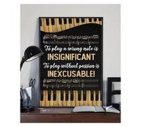 Music Teacher Quote Poster To Play a Wrong Note Is Insignificant Metal Sign 8x12 Inch