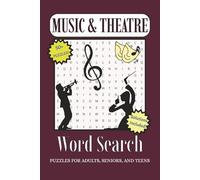 Music & Theatre Word Search: Sports Word Search: Word Searches with Easy to Read print about Music & Theatre, Musical Instruments, Various Theatrical ... | Perfect Gift for Vacations and Holidays