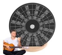 Music Theory of Fifths - Guía de transposición, rueda de progresión de acordes | Herramienta de aprendizaje de melodía de guitarra, placas de círculos musicales, buscador de llaves y escalas, ayuda de