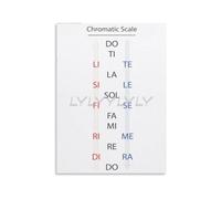 Music Theory Poster Solfege Chromatic Chart Decor | reference for sight singing ear training and vocal warm up exercises(Unframed,08x12inch(20x30cm))
