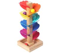 Music Tree Run Toy - Colorful Marble Drop Track Game, Wooden Music Rolling Tower | Aprendizaje Temprano Color Cognition Juguete para Niños En Edad Preescolar, Juguete Ball Run For