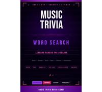 Music Trivia Word Search: The Perfect Gift for Music Lovers | 55+ Puzzles on Rock, Pop, Country & Hip Hop Legends | 6x9 Puzzle Book