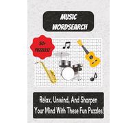 Music word search book: Music themed word search with easy to read text | 6x9 inches, 110 pages | 50+ puzzles, thoughtful gift for holidays and special occasions
