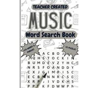 Music Word Search Book: Teacher Created Word Searches with Easy to Read Print about Music | 6X9 inches, 110 pages | 55 Puzzles … Gift for Vacations, Holidays, and Free Time