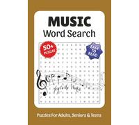Music Word Search Book: Word Searches with Easy to Read Print about Music, Musical Terms, Instruments and More, 6x9,110 pages, Solutions Included, Gift for Vacations, Holidays, and Free Times