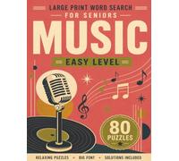 Music Word Search Large Print: 80 Easy Level Puzzles with Big Fonts for Adults, Seniors and Music Lovers