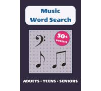 Music Word Search Puzzle Book: 50+ Word Find Games with Easy-to-Read Print about Music, Instruments, Genres and More | 6×9 inches, 110 pages … Gift for Vacations, Holidays and Leisure Times