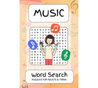 Music Word Search Puzzle Book: A Fun and Challenging Collection of 50 Music-Themed Word Searches for Kids, Teens, and Adults - 6x9 Inch, 100 Pages of Brain-Boosting Entertainment.