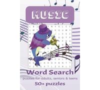 Music Word Search Puzzle Book: Word Searches with Easy to Read Print about Music, instrument, musical notes, and more | 6x9 inches, 110 pages | 50+ ... Relaxing, anxiety relief, and fun activity