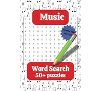 Music Word Search Puzzle Book: Word Searches with Easy to Read Print about Music, Instruments, and More: 6x9 inches, 110 pages, 50+ puzzles...gift for vacations, holidays, and entertainment