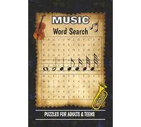 Music Word Search Puzzle Book: Word Searches with Easy to Read Print about Music, Ultimate music, Music Lovers and More (6x9 inches), 110 pages | ... for Vacations, Holidays and Free Times