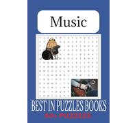 Music Word Search Puzzle Book: Words Searches with Easy to read Print about Music, Guitar , Band and More 6x9 inches, 110 pages , 50+ Puzzles ... Gift for vacations , Holidays and Free Times