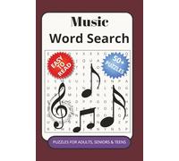 Music X Word Search Puzzle Book: Word Searches with Easy to Read Print about Music,Musical,Instruments and More | 6x9 inches, 110 pages | 50+ ... Birthdays, Anniversaries and Free Times