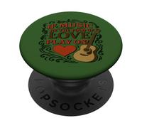 Música Angustiada Comida Amor Duodécima Noche Primera Línea Lema PopSockets PopGrip Adhesivo