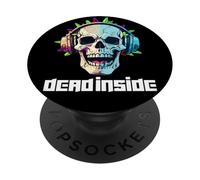 Música Auriculares Skull Halloween Hombres Mujeres Niños PopSockets PopGrip Adhesivo