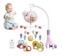 Música automática móvil - dispositivo de juego para cuna iluminada, giratorio para un sueño tranquilo, diseño de melodía relajante para conciliar el sueño, módulo de movimiento con proyección