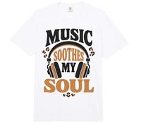 Música Calma Mi Alma Auriculares Audio Melodía Música Comfort Colors Adult Heavyweight T-Shirt