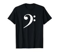 Música Clave de FA Músico Bajista Camiseta gráfica económica, Hombre, Negro, M