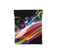 Música Colorida, Squeeze Top Wallet Bolsa de Almacenamiento para Mujer Monedero pequeño Bolsa de Cambio