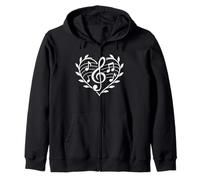 Música corazón pasión músico motivo con clave Sudadera con Capucha