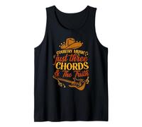 Música Country Solo Tres Acordes Y La Verdad Camiseta sin Mangas