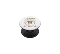 Música Country y Cerveza por eso Estoy aquí Western Cowboy PopSockets PopGrip Adhesivo