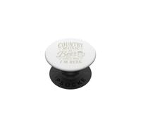 Música Country y Cerveza por eso Estoy aquí Western Cowboy PopSockets PopGrip Adhesivo