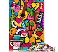 Música Cubana Puzzles 500 Piezas para Adultos Cumpleaños Juego De Rompecabezas Juegos Educativos Decoración Stress Relief Toy 500pcs (52x38cm)
