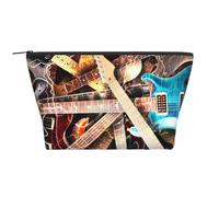 Música De Guitarra Eléctrica Impresa, Bolsa de artículos de tocador Bolsa de Maquillaje Bolsa de cosméticos Bolsa de artículos de tocador de Viaje portátil