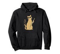 Música Divertida Gato Flautista Sudadera con Capucha