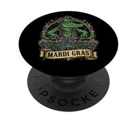Música Divertida para Fiestas de Mardi Gras DJ Alligator PopSockets PopGrip Adhesivo