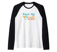 Música Divertida Sube el Volumen de la Vida Camiseta Manga Raglan