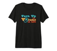 Música Divertida Sube el Volumen de la Vida Camiseta Premium