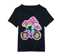 Música electrónica psicodélica Rave Trippy Bicclist EDM Tekk Camiseta, Mujer Tallas Grandes, Negro, 4XL Grande