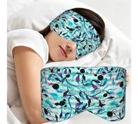 Música en acuarela, ramas y hojas, Antifaz para dormir, ideal para el hogar, viajes y trabajo por turnos. Cubre completamente los ojos y bloquea la luz.