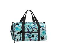 Música en Acuarela, Ramas y Hojas,Bolso Deportivo Bandolera de Mano, Bolsa de Deporte, Bolsa de Viaje de Gran Capacidad para Mujeres y Hombres.