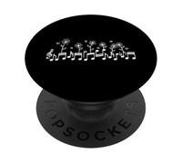 Música en el Bosque con Flores PopSockets PopGrip Adhesivo