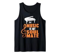 Música Es Mi Alma Gemela Pasión Piano Camiseta sin Mangas