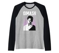 Música gráfica icónica de interpretación vocal inspirada en Dimash Camiseta Manga Raglan