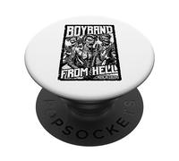 Música Halloween Divertido Retro Zombie Band Terror Película Póster PopSockets PopGrip Adhesivo