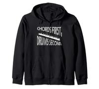 Música Humor Acordes Primera Batería Segunda Sudadera con Capucha