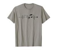 Música Latido del corazón Nota Musical Heartbeat Camiseta