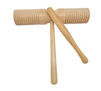 Música latinoamericana, instrumento de percusión de madera Guiro, escofina de bloque de tono musical de pino con raspador de madera, estilo cubano Guiro de 7 x 1.5 pulgadas (1 unidad)