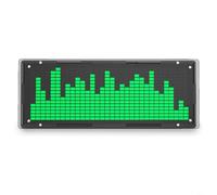 Música LED DIY para kit de analizador SPECTRUM con algoritmo FFT y 8 modos de visualización para visualización de señal de audio y función de reloj despertador (blanco)