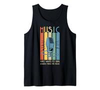 Música - Micrófono Who Wants To Sing Always Finds The Music Camiseta sin Mangas