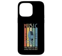 Música - Micrófono Who Wants To Sing Always Finds The Music Carcasa para iPhone 14 Pro MAX