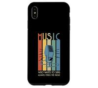 Música - Micrófono Who Wants To Sing Always Finds The Music Carcasa para iPhone XS MAX