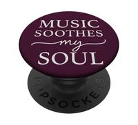 Música minimalista Cita de alma Estudio Meditación Sonido PopSockets PopGrip Adhesivo